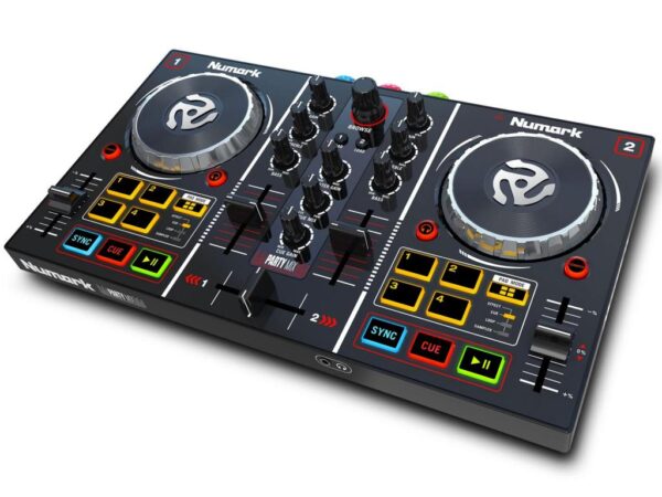 Numark Party Mix DJ consolle con scheda audio e effetto luce integrato